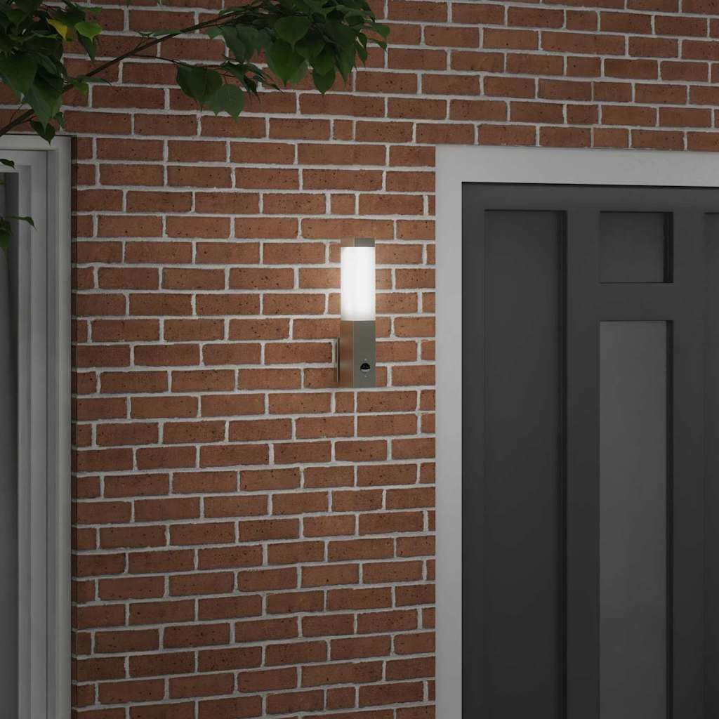 Lampada da Parete Esterna Argento 10.5 x 6 x 33 cm