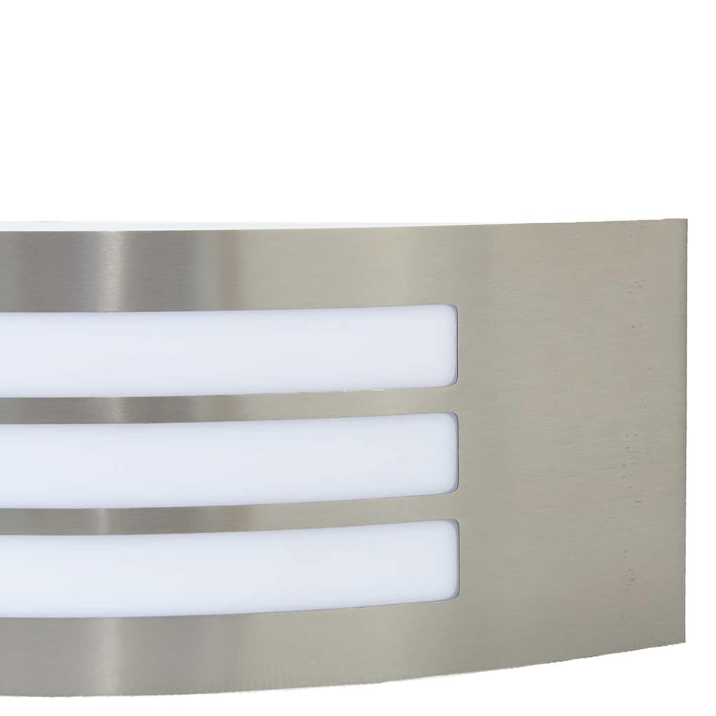 Lampada da Parete Esterna 2 pz Argento 32 x 10 x 10 cm