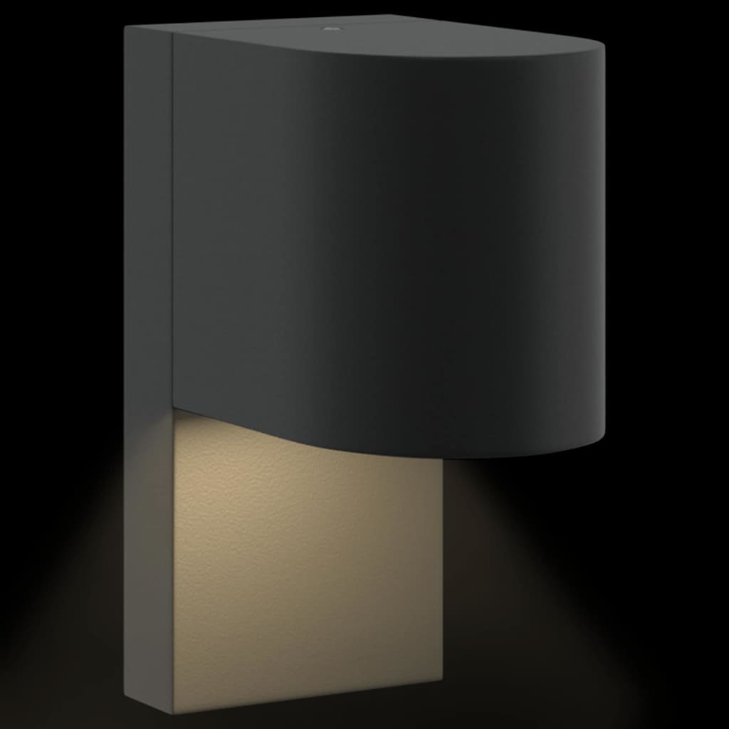 Lampada da Parete Esterna Nero 12 x 7 x 15 cm