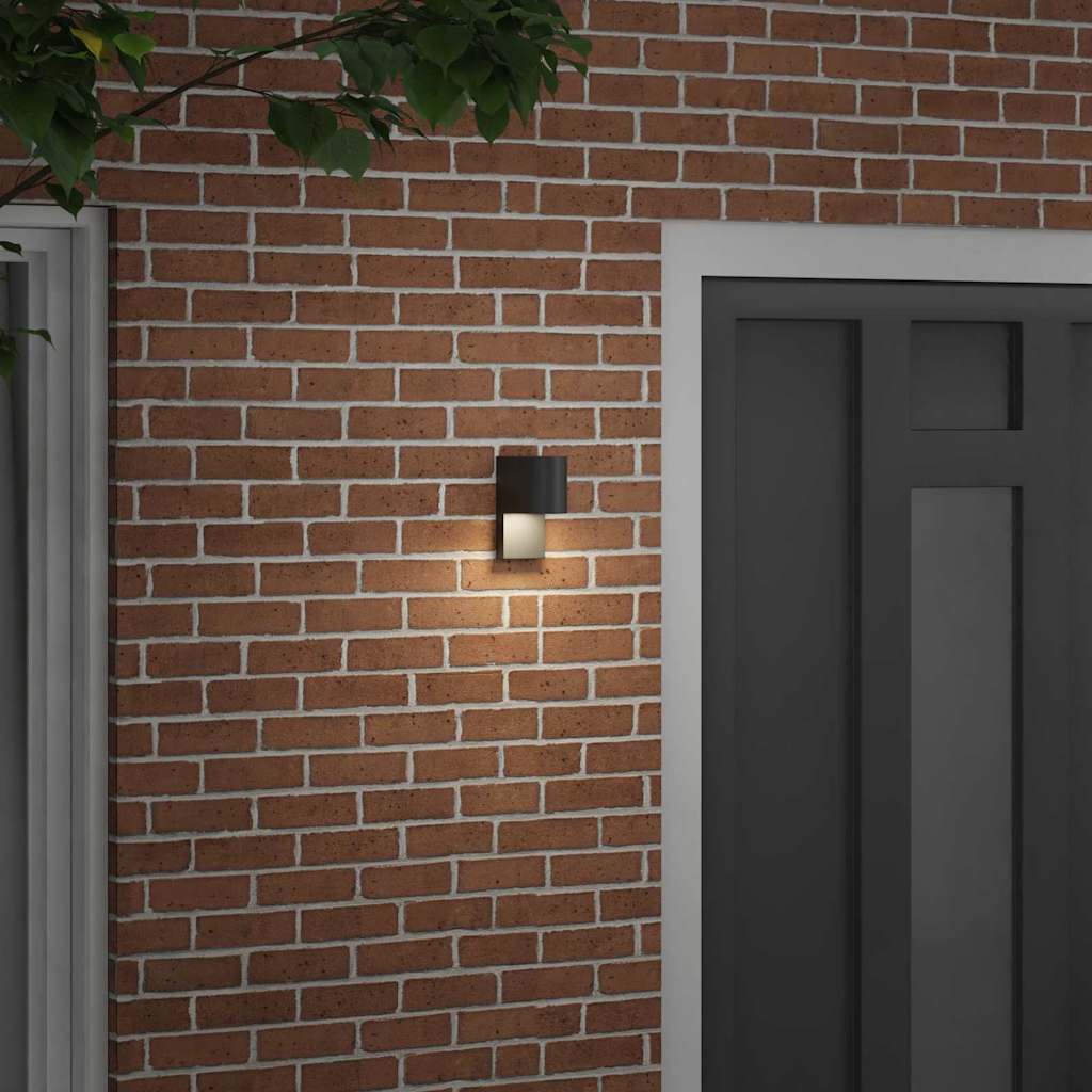 Lampada da Parete Esterna Nero 12 x 7 x 15 cm
