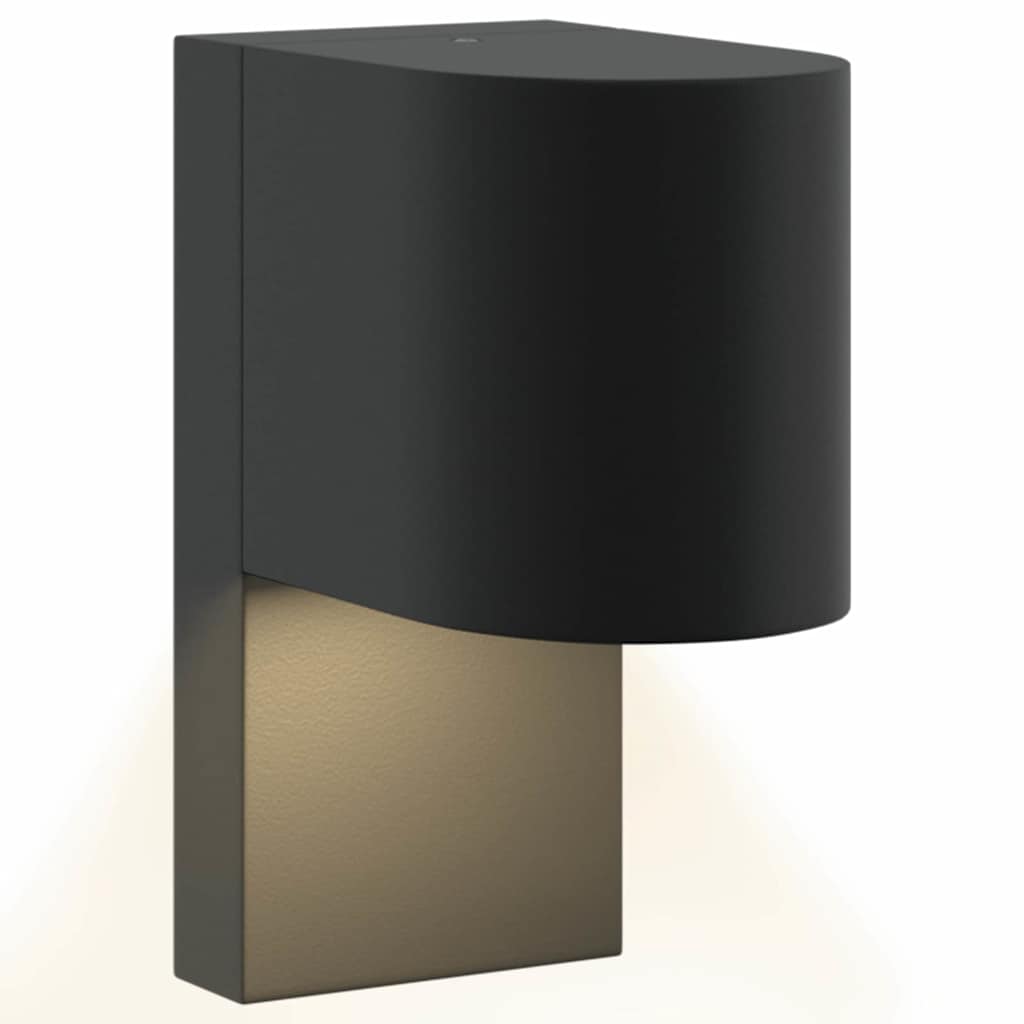 Lampada da Parete Esterna 2 pz Nero 12 x 7 x 15 cm