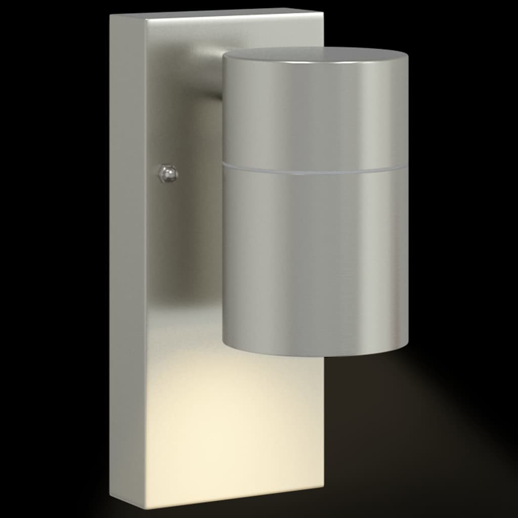 Lampada da Parete Esterna Argento 6,5 x 10,5 x 16 cm