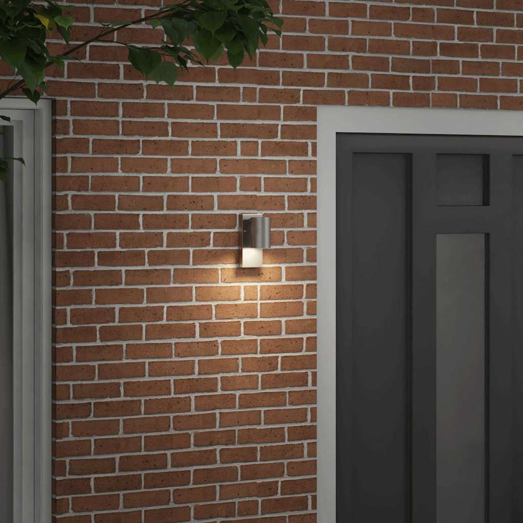 Lampada da Parete Esterna Argento 6,5 x 10,5 x 16 cm