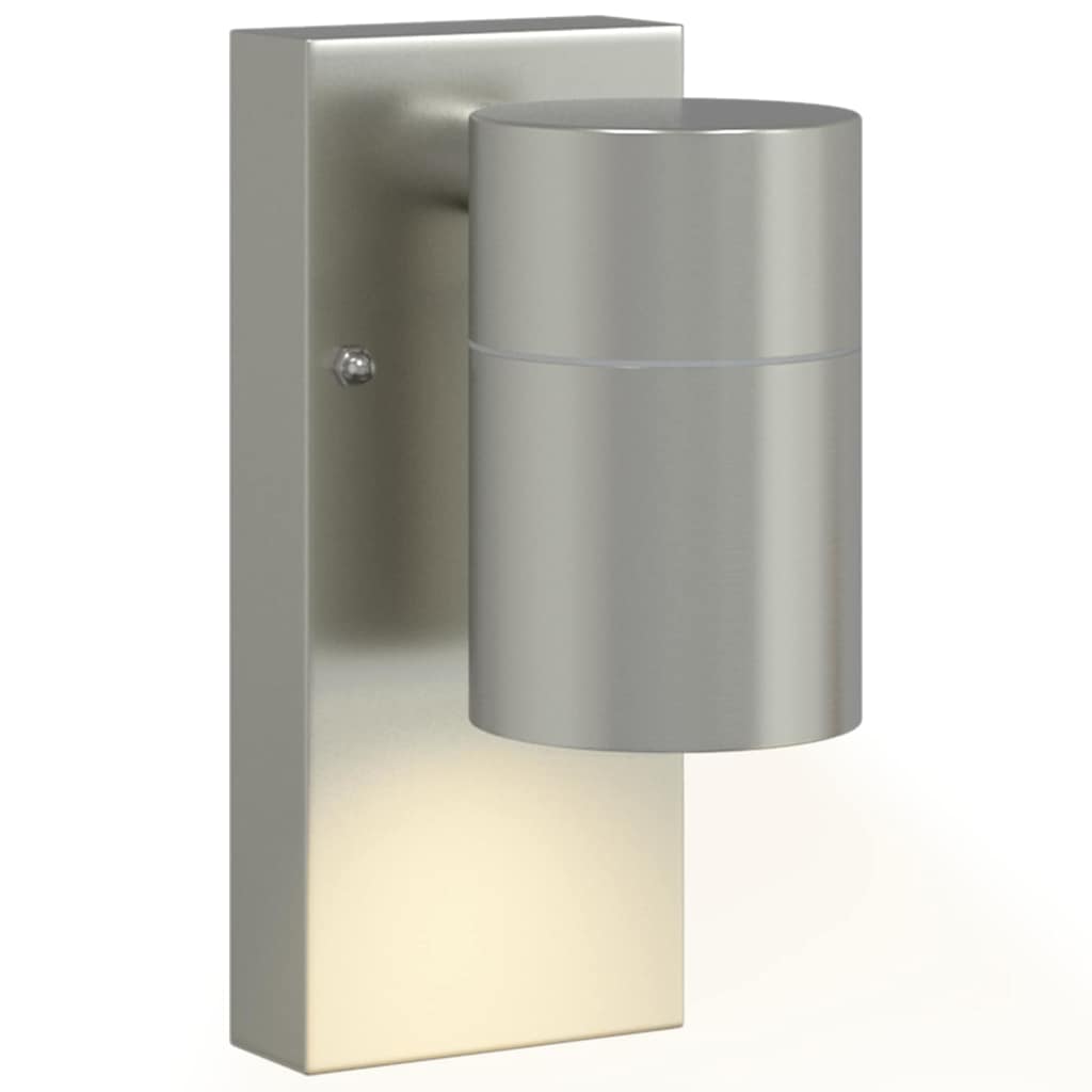 Lampada da Parete Esterna Argento 6,5 x 10,5 x 16 cm