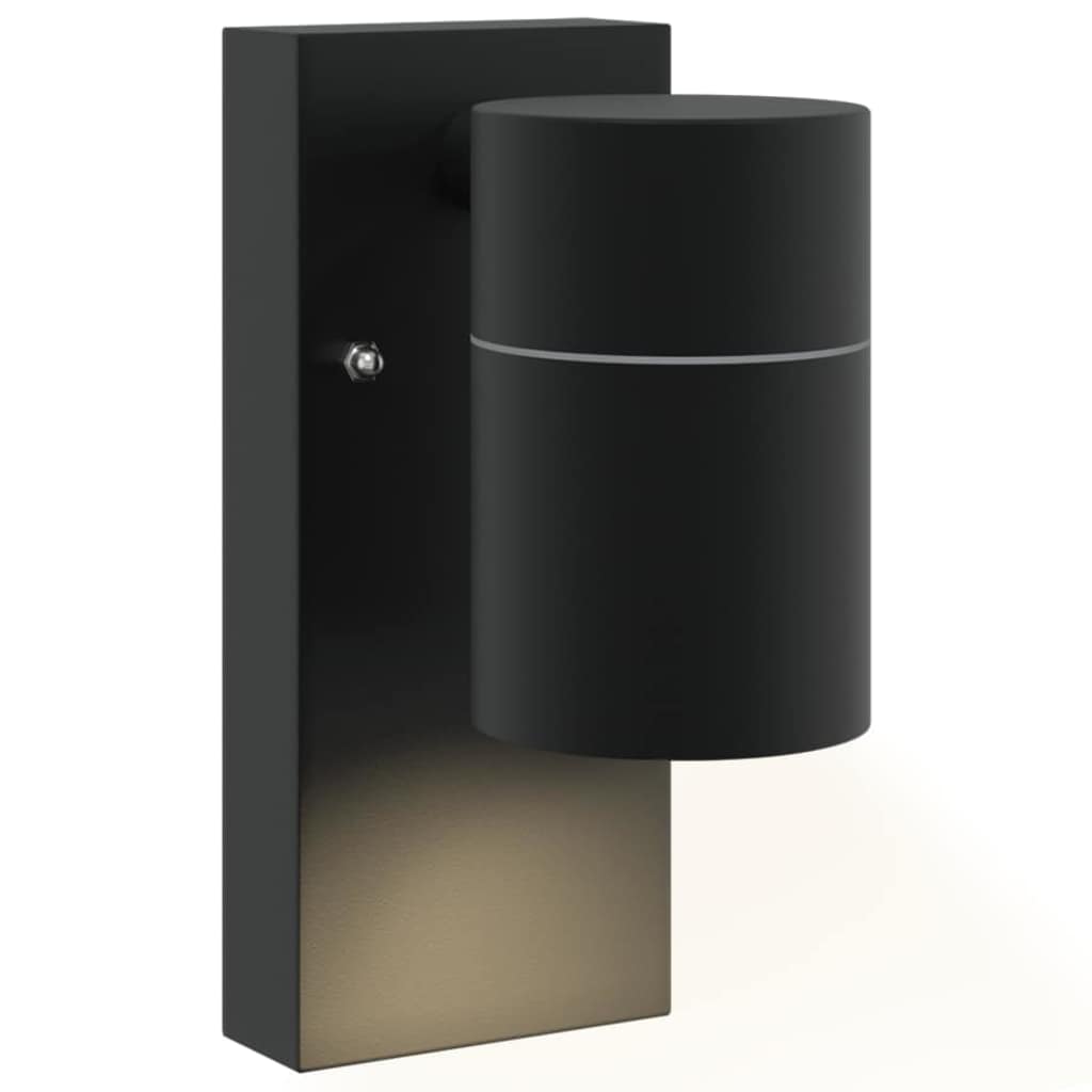 Lampada da Parete Esterna 2 pz Nero 6,5 x 10,5 x 16 cm