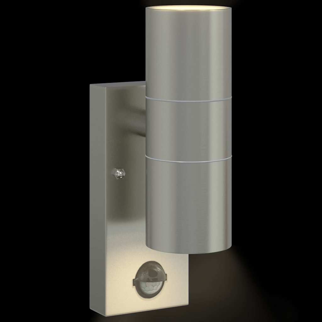Lampada da Parete Esterna Argento 7 x 10 x 22 cm