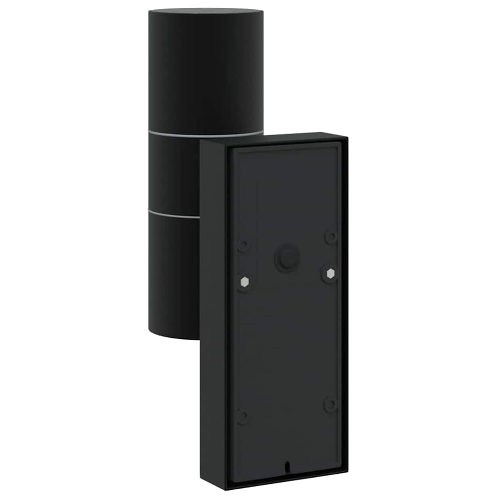 Lampada da Parete Esterna 2 pz Nero 7 x 10 x 22 cm