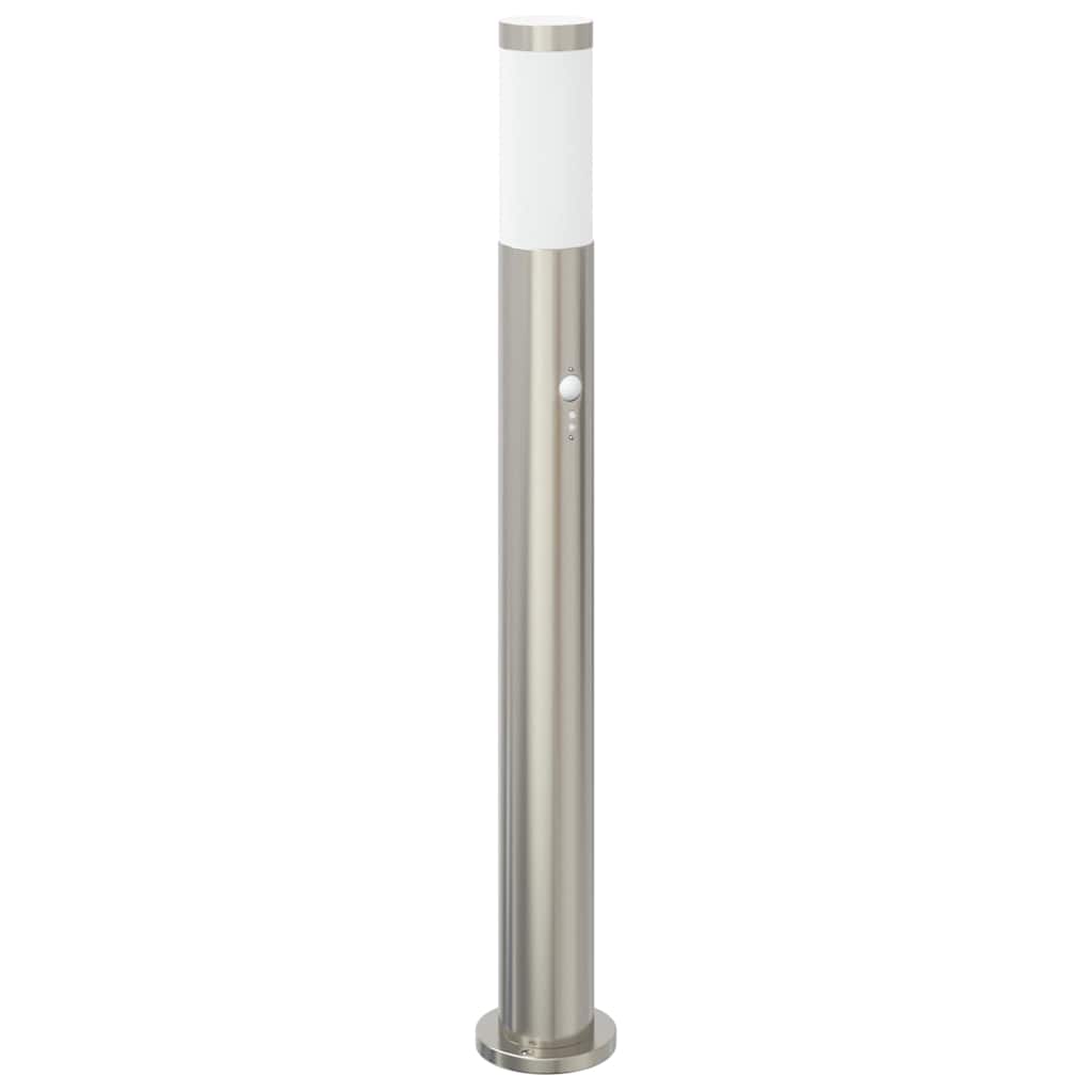 Lampada a paletto con sensore 80 cm Acciaio Inox IP44