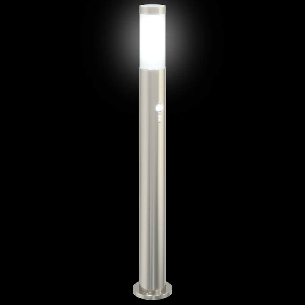 Lampada a paletto con sensore 80 cm Acciaio Inox IP44