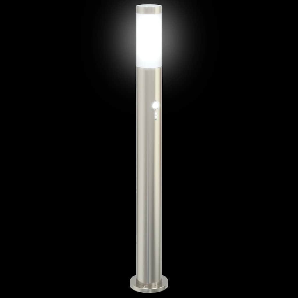 Lampioni a dissuasore con sensore 3 pz 80 cm Acciaio Inox IP44
