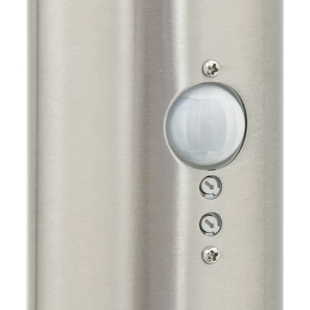 Lampada a paletto con sensore e presa 80 cm Acciaio Inox IP44