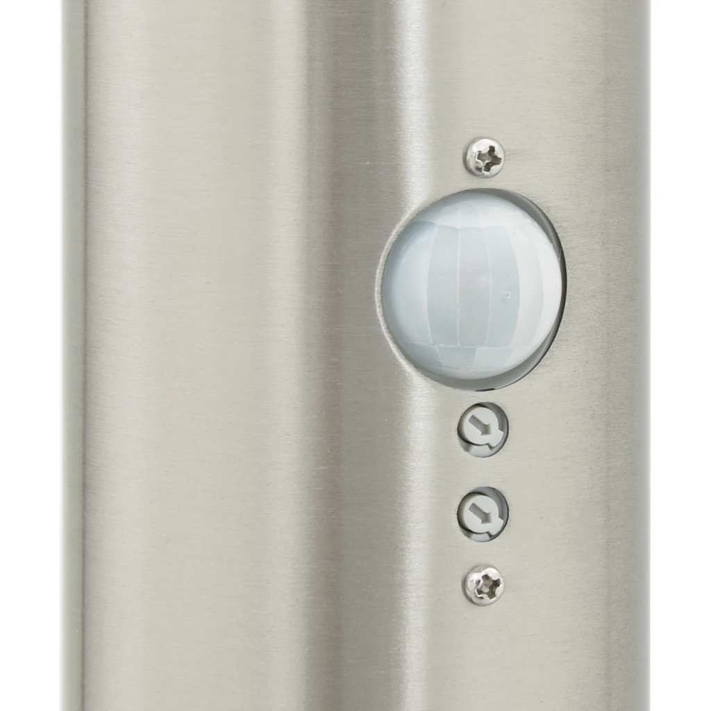 Lampada a paletto con sensore e presa 110 cm Acciaio Inox IP44