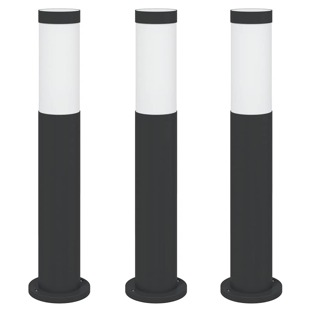 Lampioni a palo 3 pz 50 cm Acciaio Inox IP44