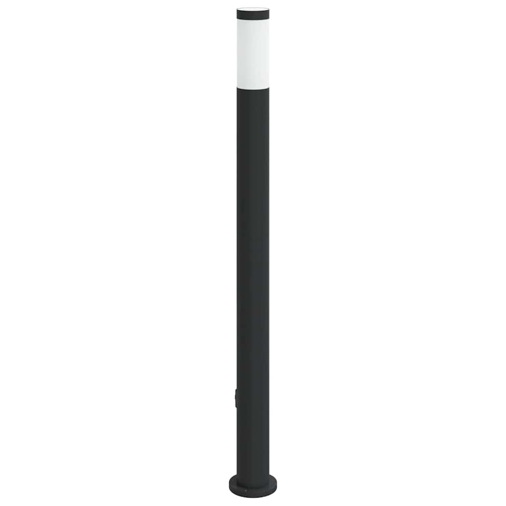 Lampada a paletto con presa elettrica 110 cm Acciaio Inox IP44
