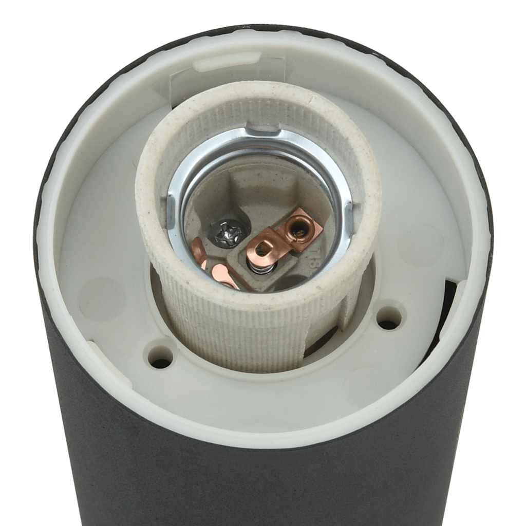 Lampada a paletto con presa elettrica 110 cm Acciaio Inox IP44