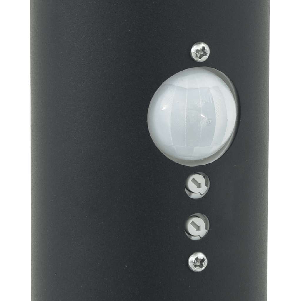 Lampioni a paletto con sensore e presa 3 pz 80 cm Acciaio Inox IP44