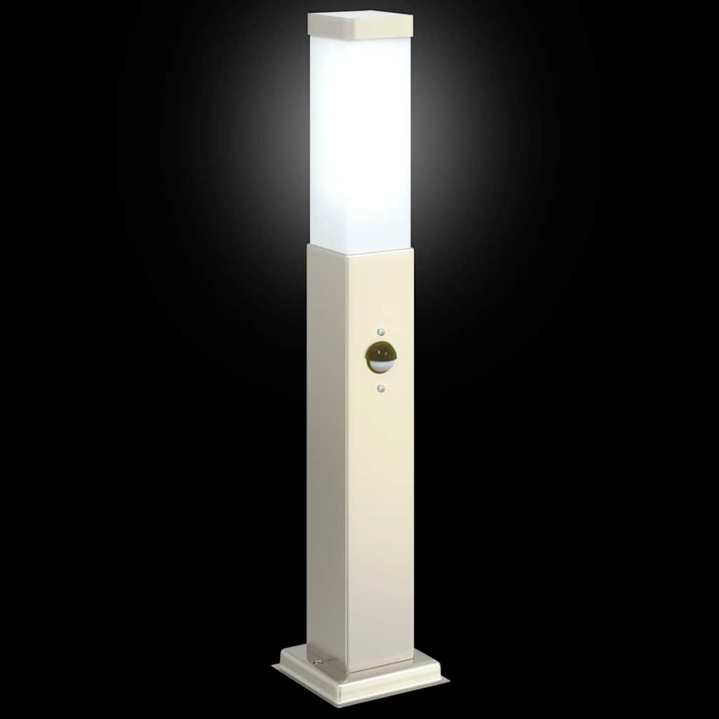 Lampada a paletto con sensore 50 cm Acciaio Inox IP44