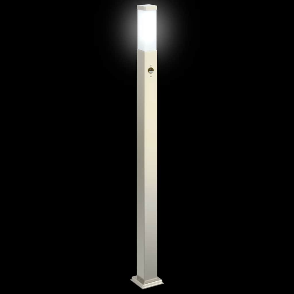 Lampioni a paletto con sensore 3 pz 110 cm Acciaio Inox IP44