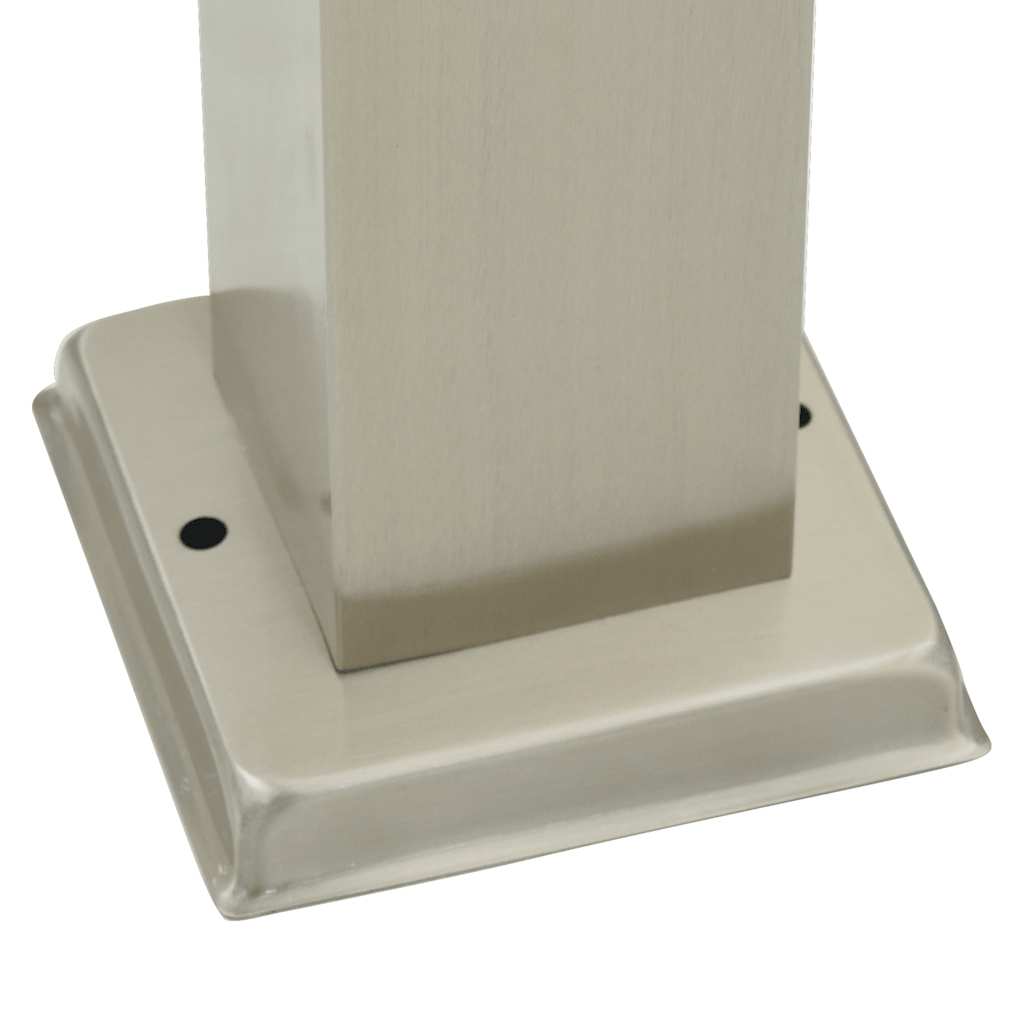 Lampada a paletto con presa elettrica 50 cm Acciaio Inox IP44