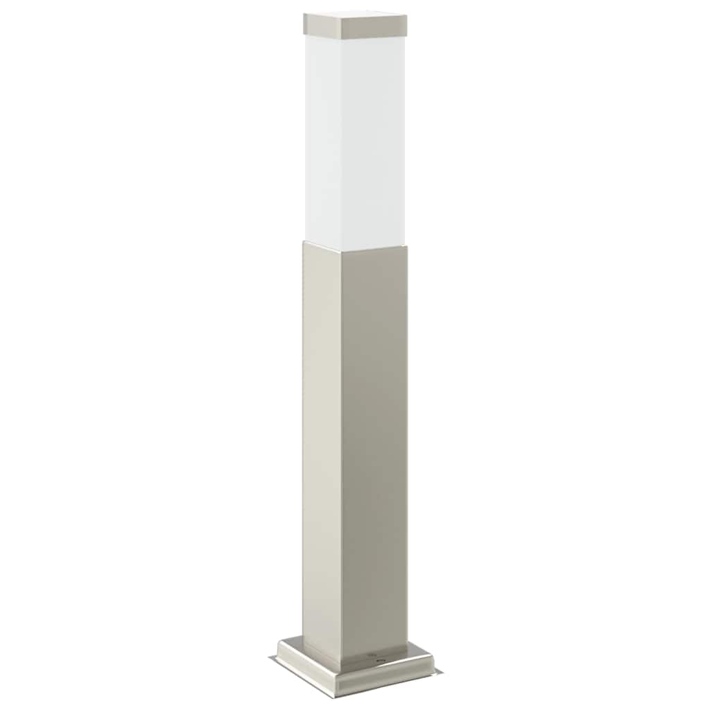 Lampada a paletto con presa elettrica 50 cm Acciaio Inox IP44