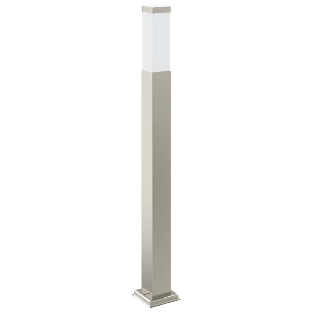 Lampada a paletto con sensore e presa 80 cm Acciaio Inox IP44