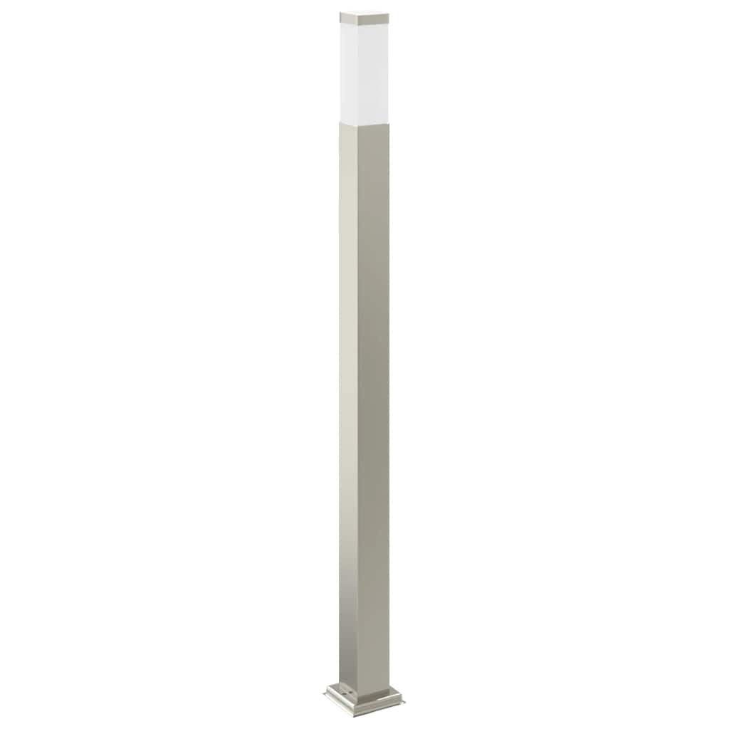 Lampada a paletto con sensore e presa 110 cm Acciaio Inox IP44