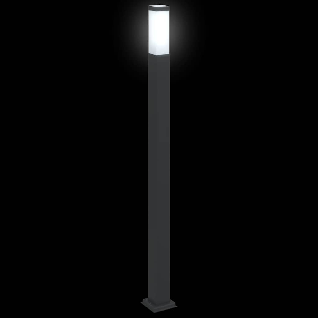 Lampioni a palo 3 pz 110 cm Nero IP44
