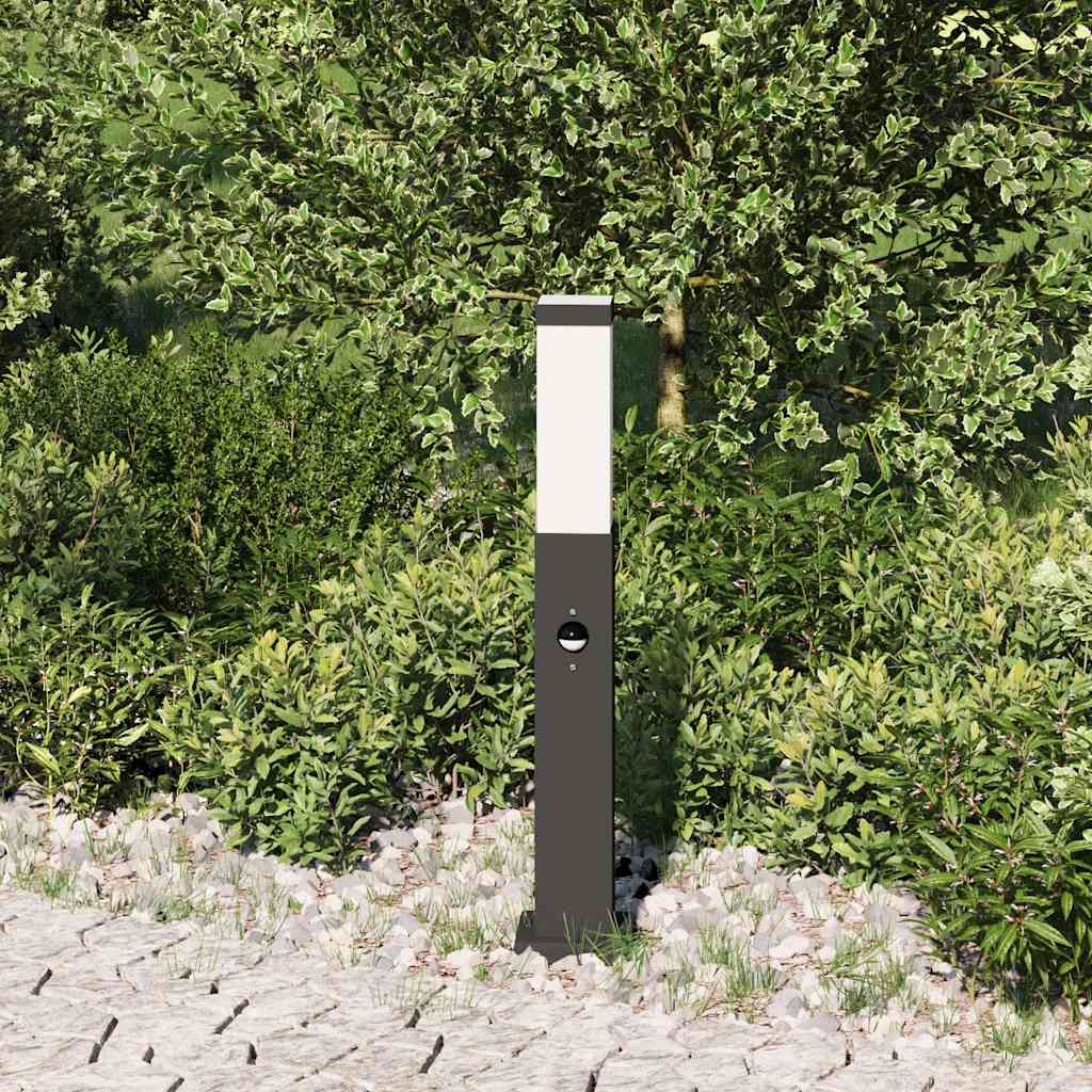 Lampada a paletto con sensore 50 cm Nera IP44