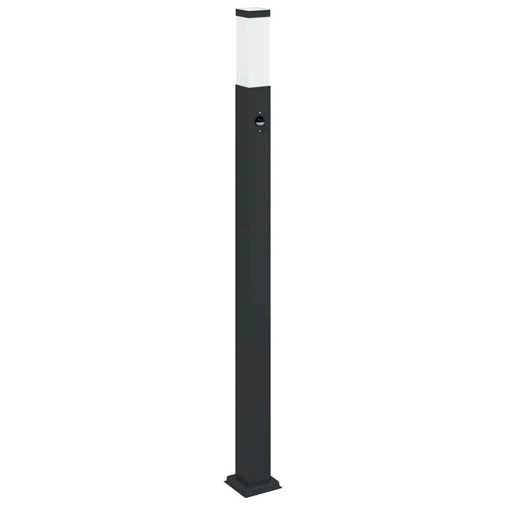 Lampada a paletto con sensore 110 cm Nera IP44