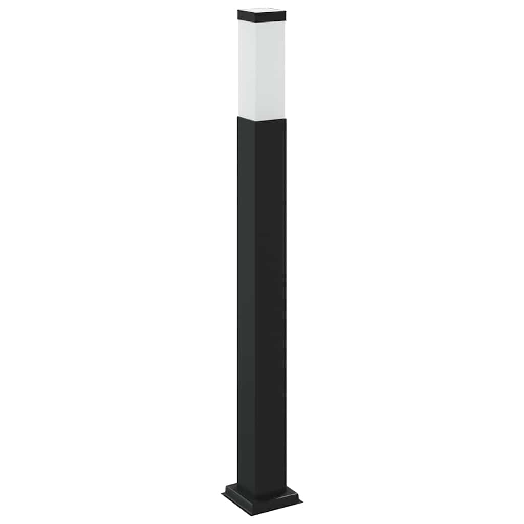 Lampada a paletto con presa elettrica 80 cm Nera IP44