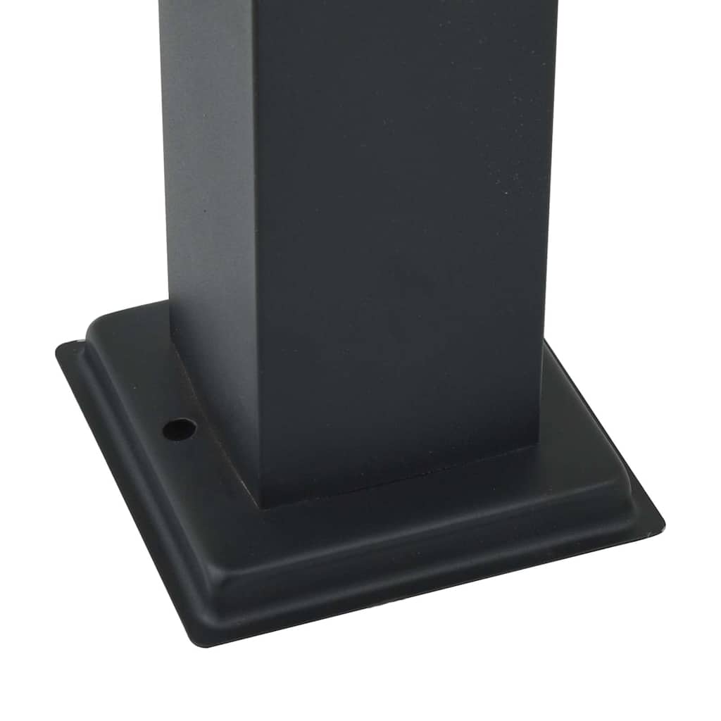 Lampada a paletto con presa di corrente 110 cm Nera IP44
