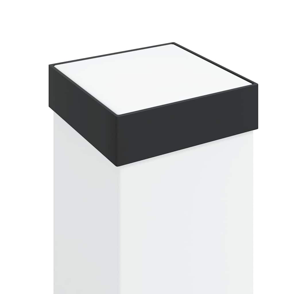 Lampioni a paletto con sensore e presa 3 pz 80 cm neri IP44