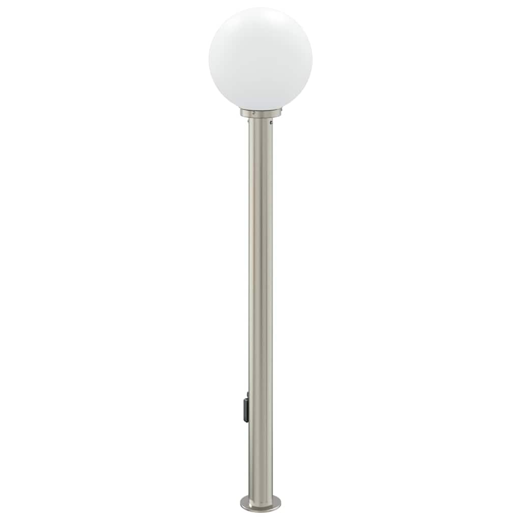 Lampada a paletto con sensore e presa 120 cm Acciaio Inox IP44