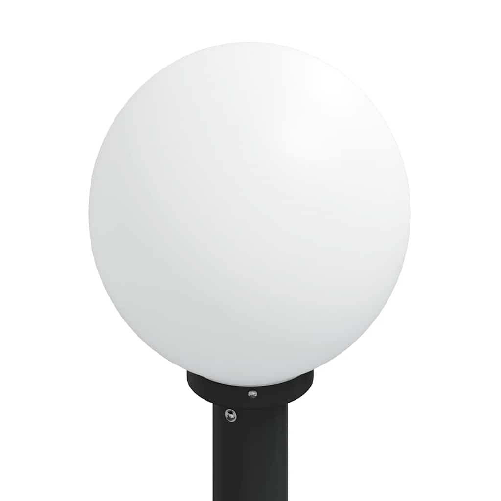 Lampioni a palo con presa elettrica 3 pz 80 cm Nero IP44