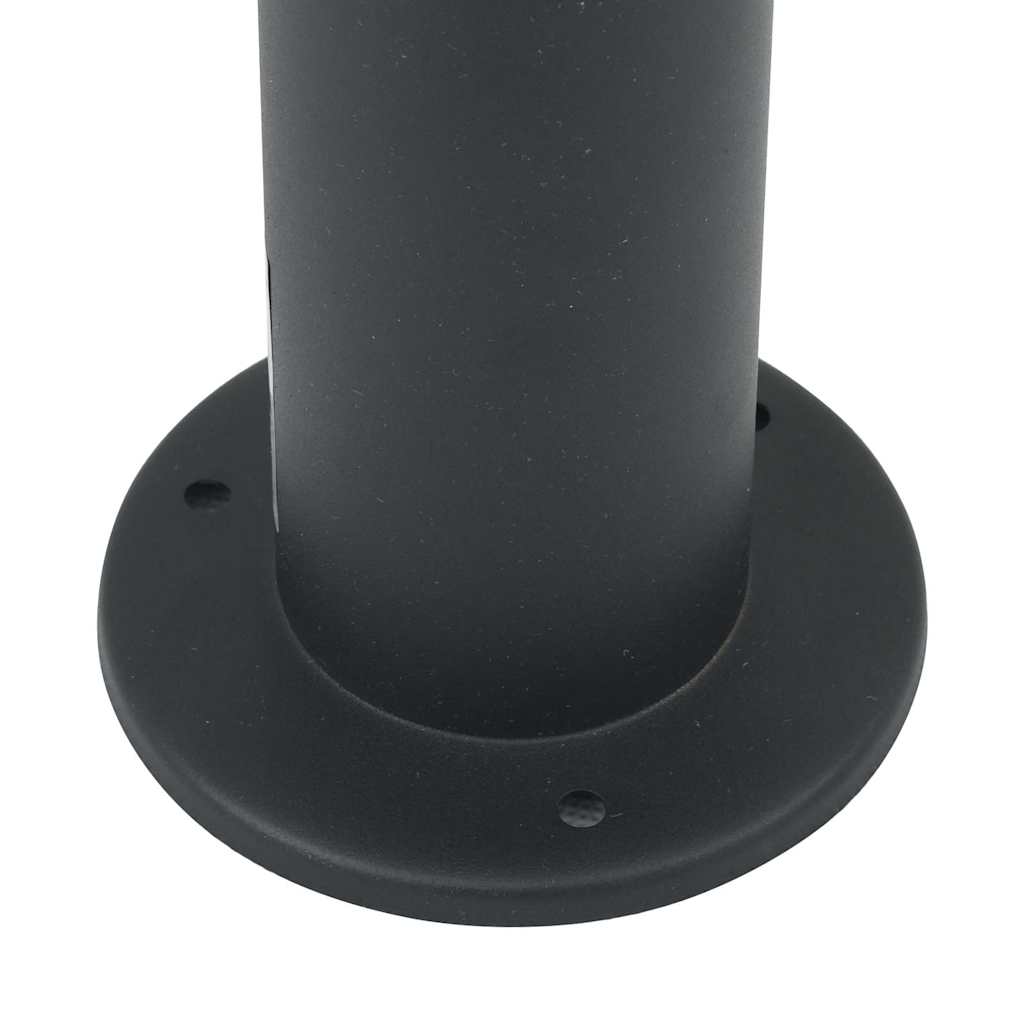 Lampioni a palo con presa elettrica 3 pz 80 cm Nero IP44