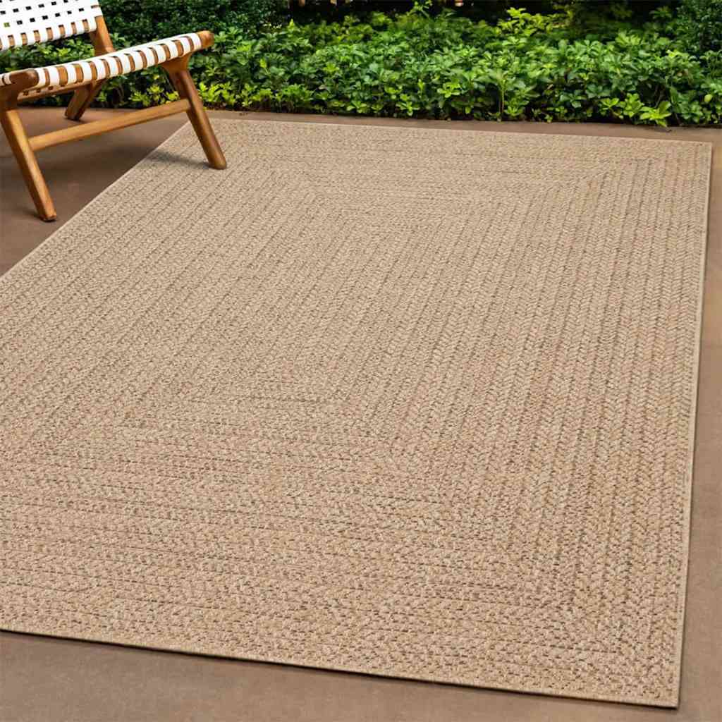 Tappeto ZIZUR 240x340 cm Aspetto Iuta per Interni ed Esterni
