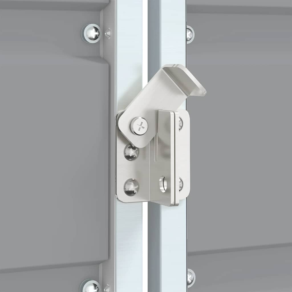 Copribidone con Ruote per 2 Bidoni Grigio 144x81x113 cm Acciaio