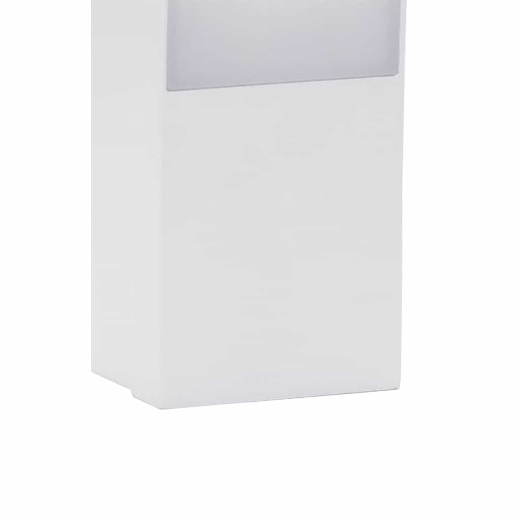 Applique per Esterni con LED 2 pz Bianche Alluminio Pressofuso