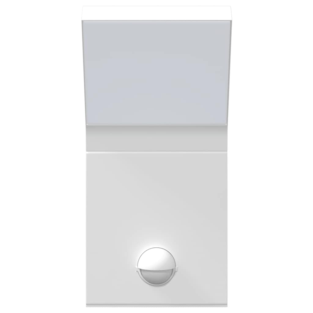 Applique con LED e Sensore Bianca in Alluminio Pressofuso