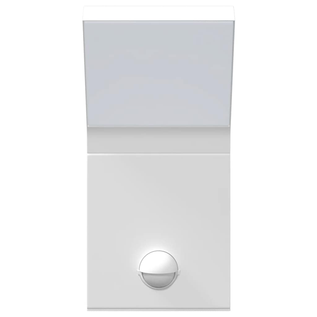 Applique con LED e Sensore 2 pz Bianche in Alluminio Pressofuso