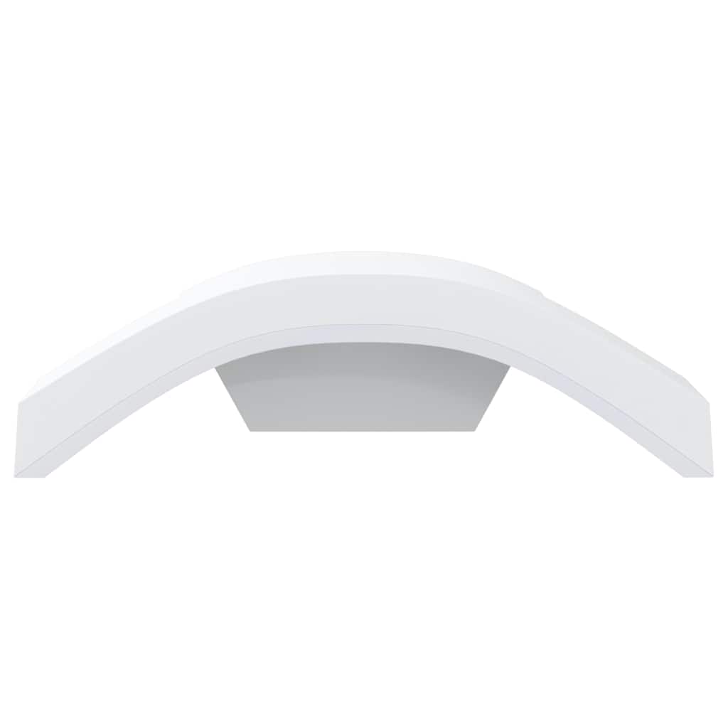 Applique per Esterni con LED 2 pz Bianche Alluminio Pressofuso