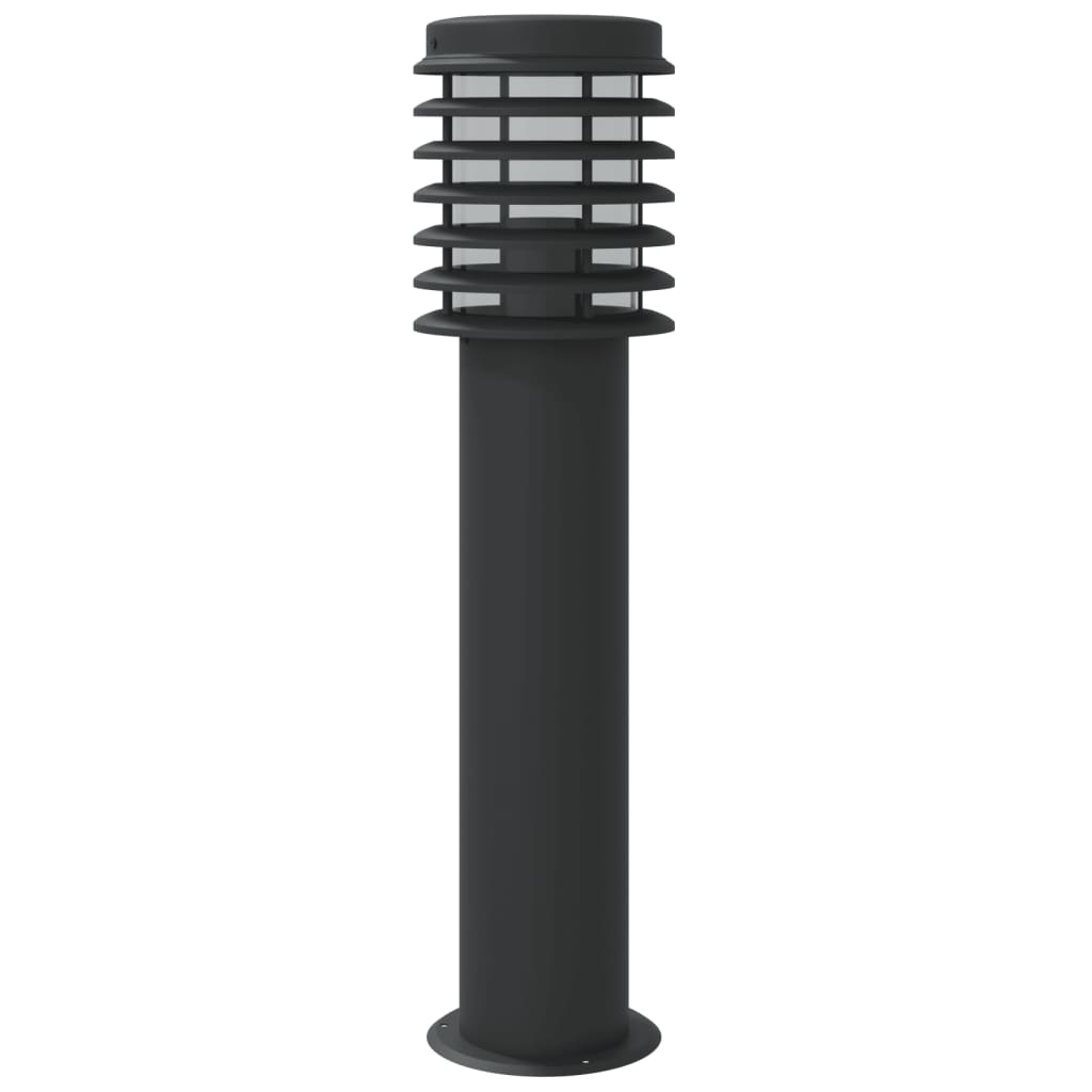 Lampada da Terra per Esterni Nera 60 cm in Acciaio Inox