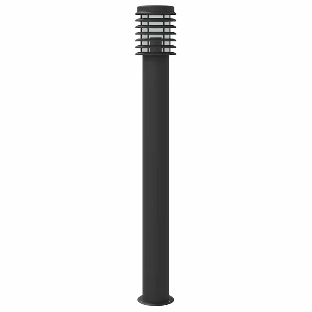 Lampade da Terra per Esterni 3 pz Nere 110 cm in Acciaio Inox