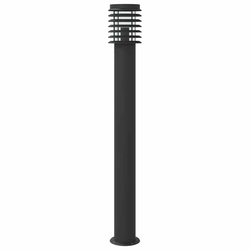 Lampade da Terra per Esterni Sensore Nere 3 pz 110 cm Acciaio