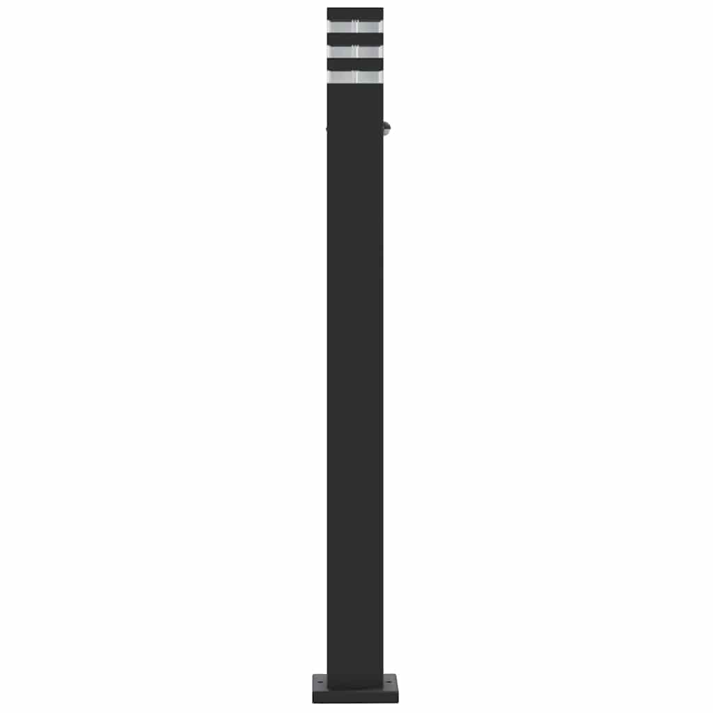 Lampade Terra per Esterni con Sensori 3pz Nere 110cm Alluminio