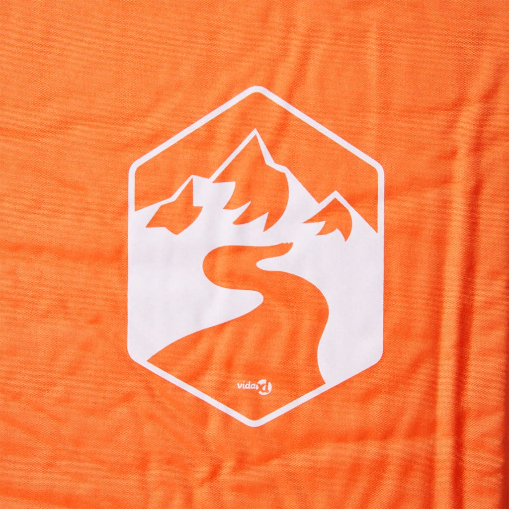 Materasso Campeggio Autogonfiabile Cuscini 1 Persona Arancio