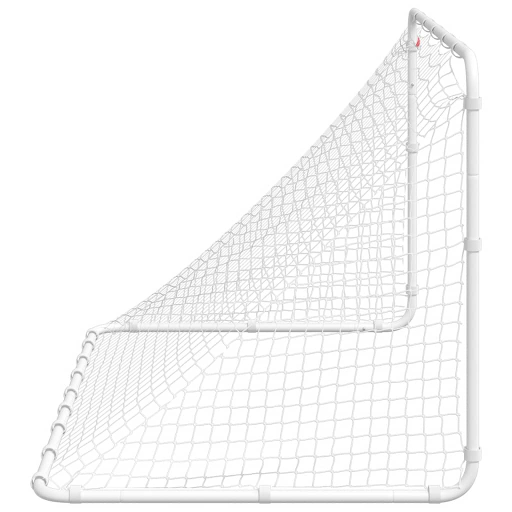 Porta da calcio bianca 122x81x81 cm in acciaio