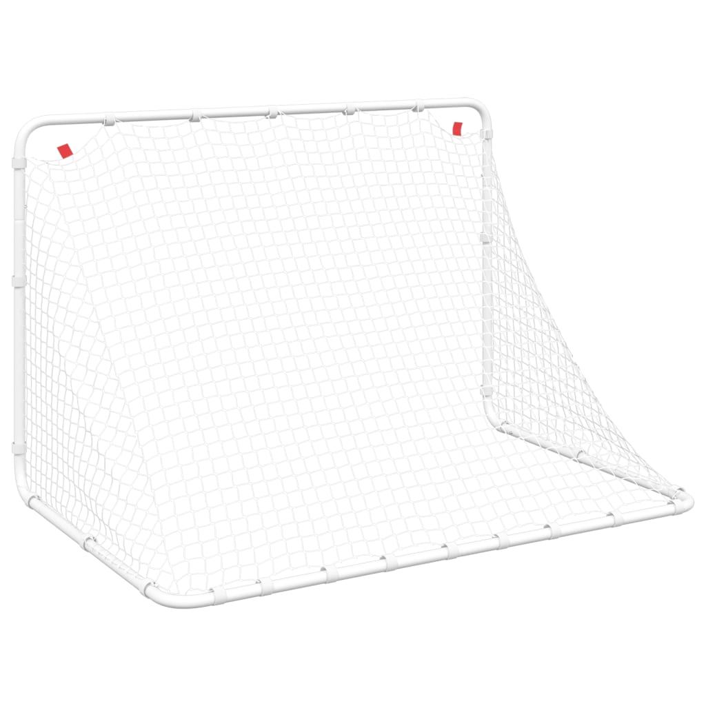 Porta da calcio bianca 122x81x81 cm in acciaio