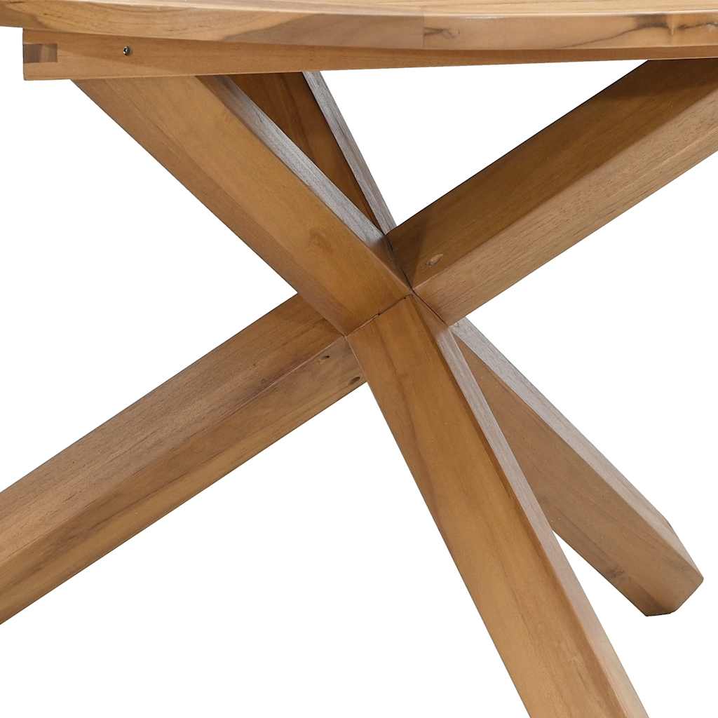 Tavolo da Giardino Ø109x74 cm in Legno Massello di Teak