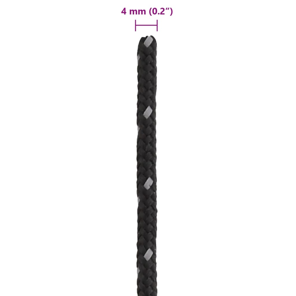 Corda Tenda con Strisce Riflettenti e Chiavi 50 m 4 mm
